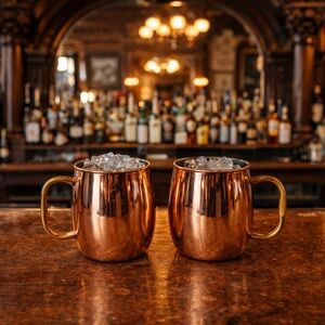 Godinger Copper Moscow Mule Mug Set – Set of 2